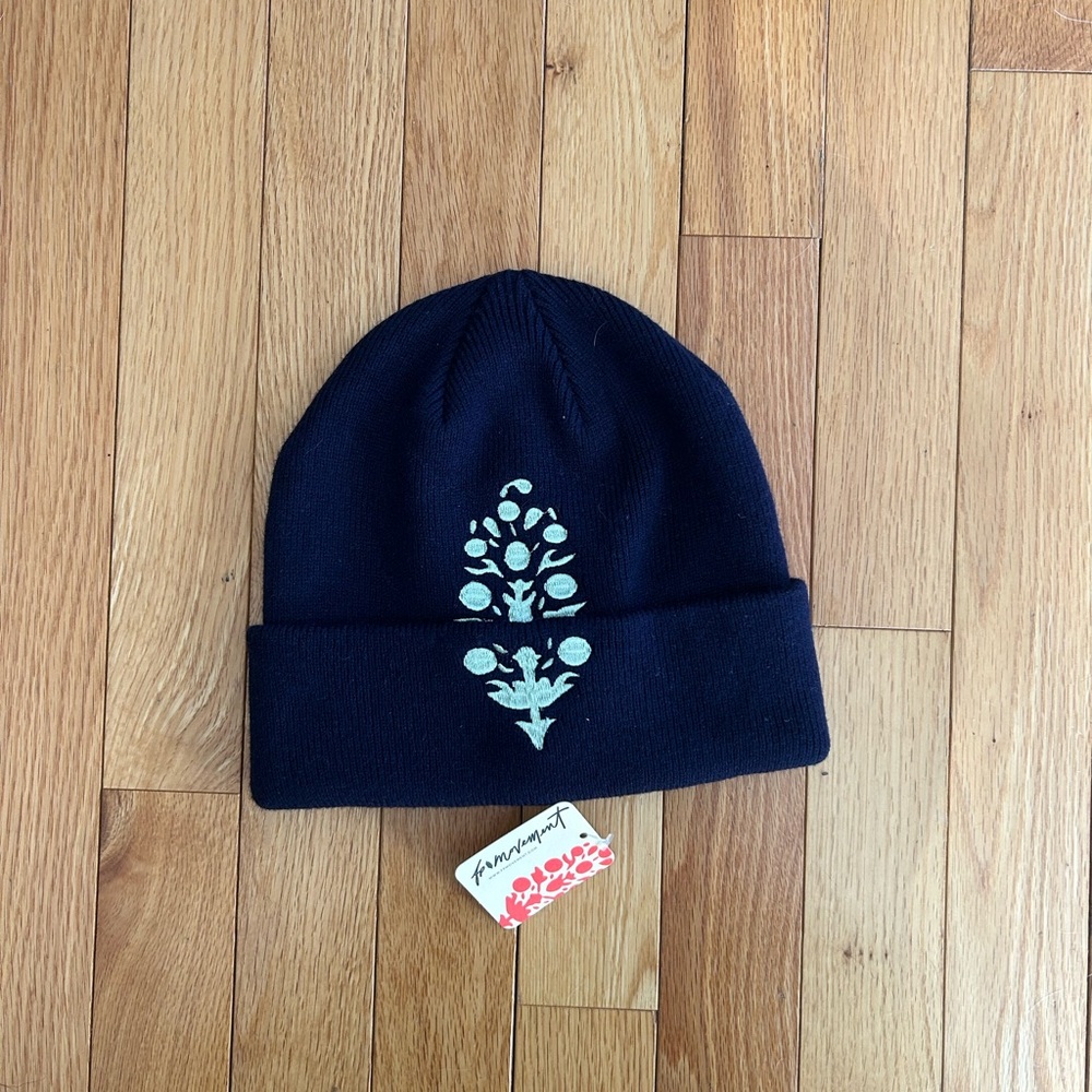 Free People Movement Navy Blue Beanie